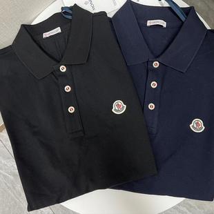 盟可睐蒙口男彩条开襟短袖 MONCLER 小诺意大利购 polo衫 现货