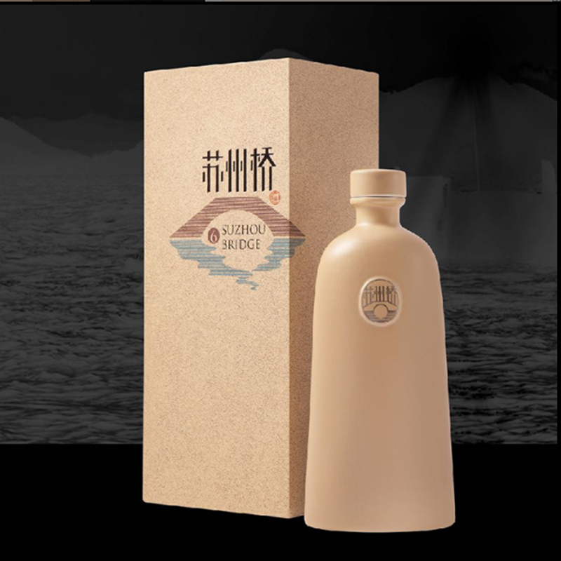 【正品】苏州桥酒42度黄瓷瓶浓香型低度酒粮食酒苏州白酒礼品酒
