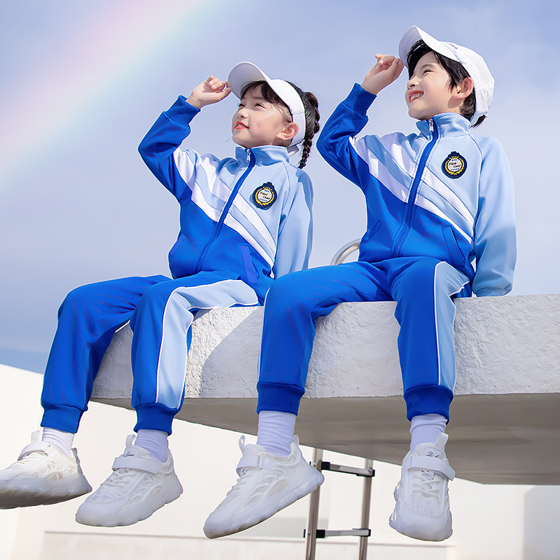 中小学生女童运动三件套定制校服