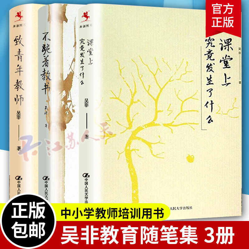 教师阅读全3册 课堂上究竟发生了什么+不跪着教书+致青年教师 吴非 教师书籍 教师书籍 老师阅读 全国中小学教师培训用书