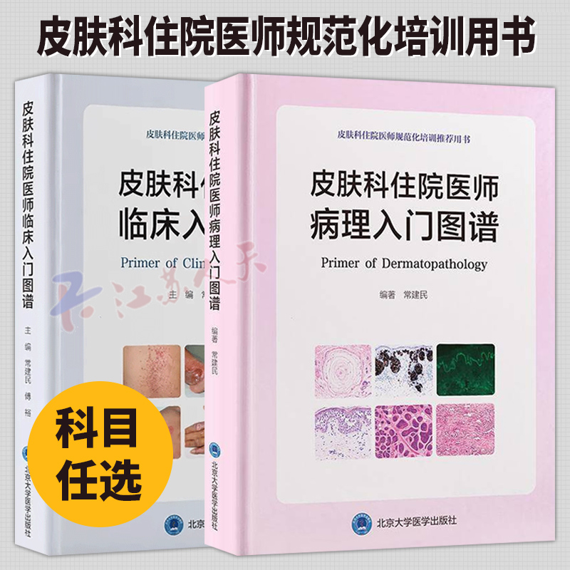 任选】皮肤科住院医师病理入门图谱+临床入门图谱 常建民编著 皮肤科住院医师规范化培训推荐用书 常见皮肤恶性肿瘤病理特征