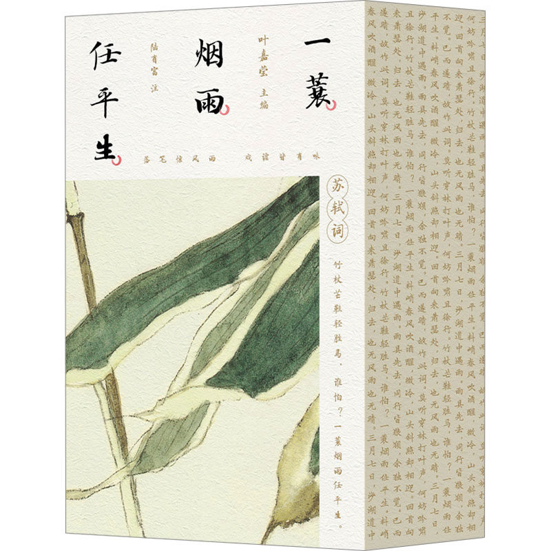 寸心如水月 李清照词 寂寞人间五百年 秦观词 一蓑烟雨任平生 苏轼词 全彩古风视觉设计花草图中国古典诗词 叶嘉莹主编正版书籍