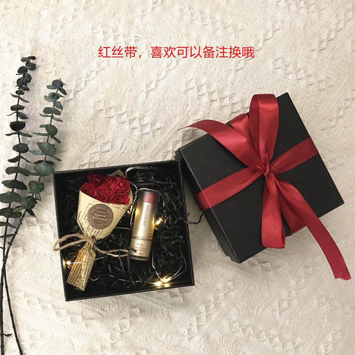 黑色正方形打火机高档礼品盒