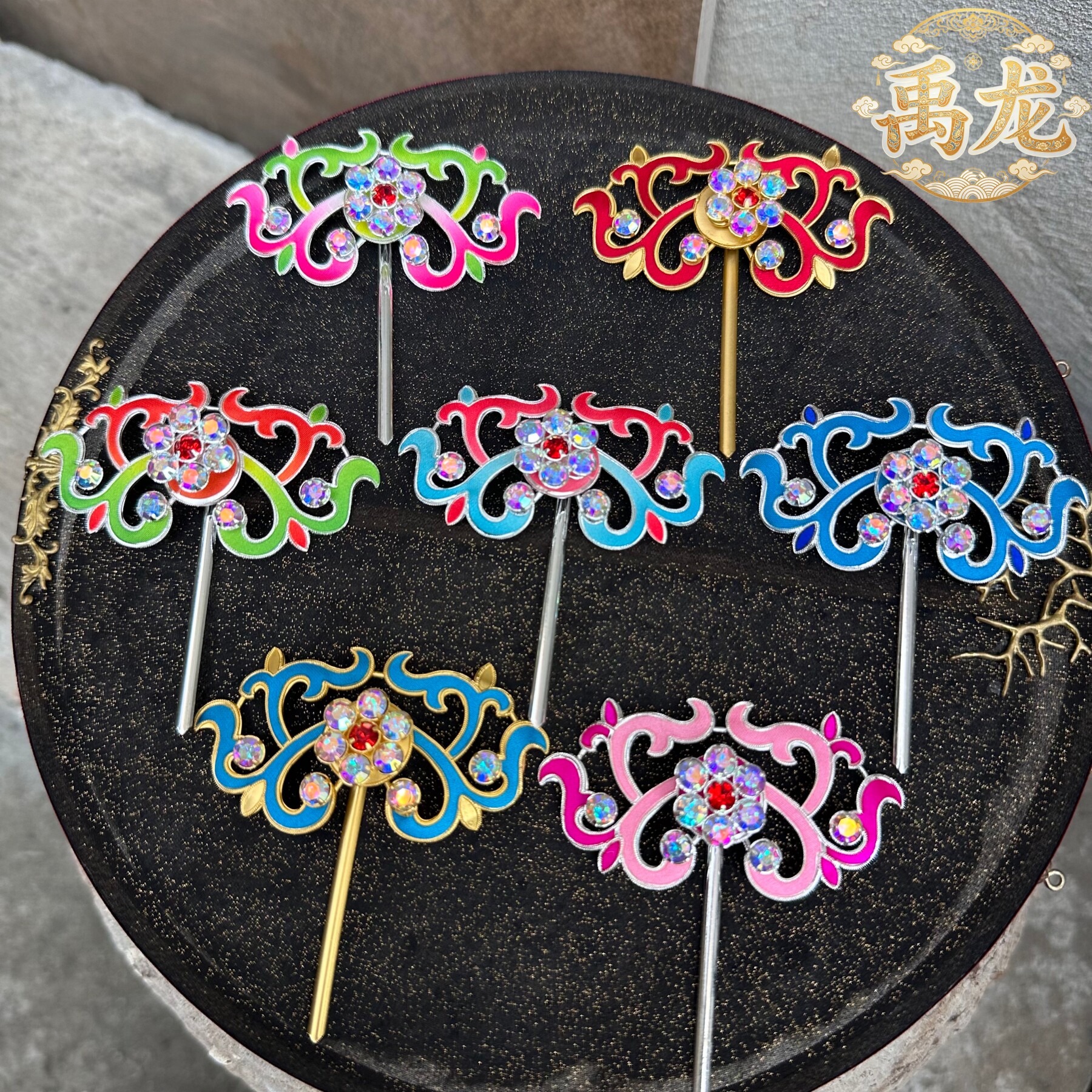 京剧青衣花旦手工点绸头面