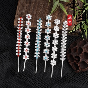 戏曲化妆用品戏剧京越鬓条头面包头用品头面青衣花旦豫剧压鬓簪子