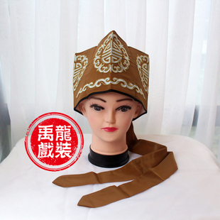 戏服戏曲古装中式婚礼公公岳父服装冠帽老生帽子五福捧寿员外帽子