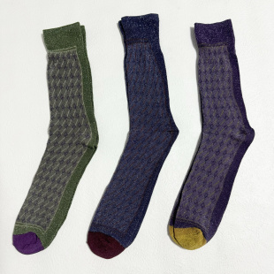 走秀款 时髦女孩穿搭袜 金银丝 银葱亮闪  超薄 春夏 中长筒女袜