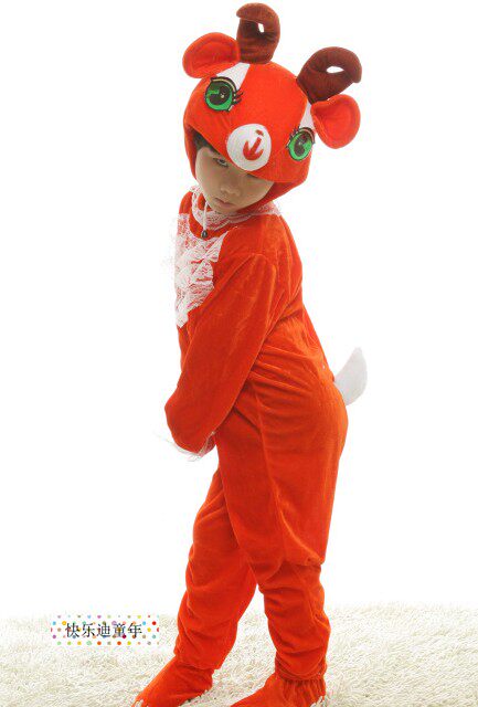 特价小鹿卡通服 动物服 麋鹿演出服 梅花鹿服装 儿童圣诞节表演服