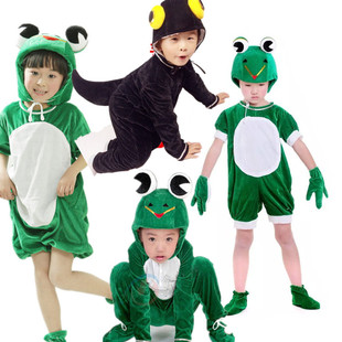 儿童动物服青蛙演出服装小蝌蚪找妈妈表演服青蛙小蝌蚪卡通舞蹈服