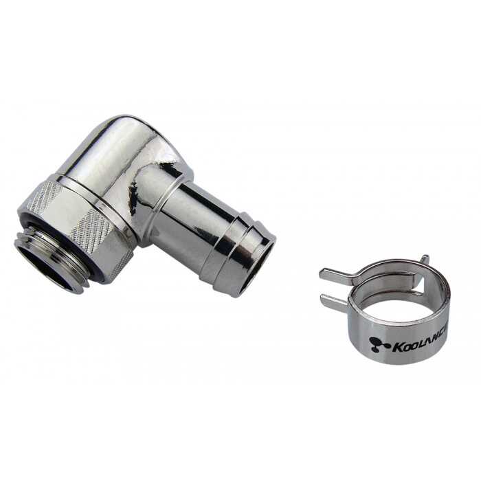 KOOLANCE NZL-L10B 10mm（3/8in）、G 1/4 BSPP的旋转弯头接头