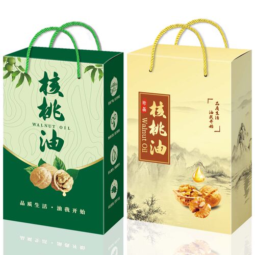 包装纸盒手提袋核桃油礼品盒