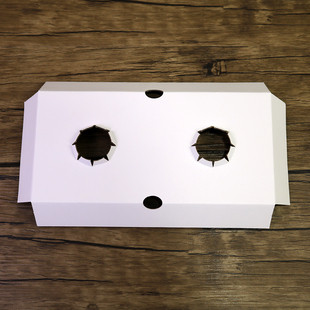 10个两孔双瓶装上托瓦楞裱白卡纸质卡托食用油包装礼品盒彩盒配件