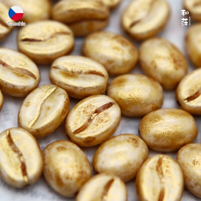 捷克进口coffee咖啡豆diy串珠