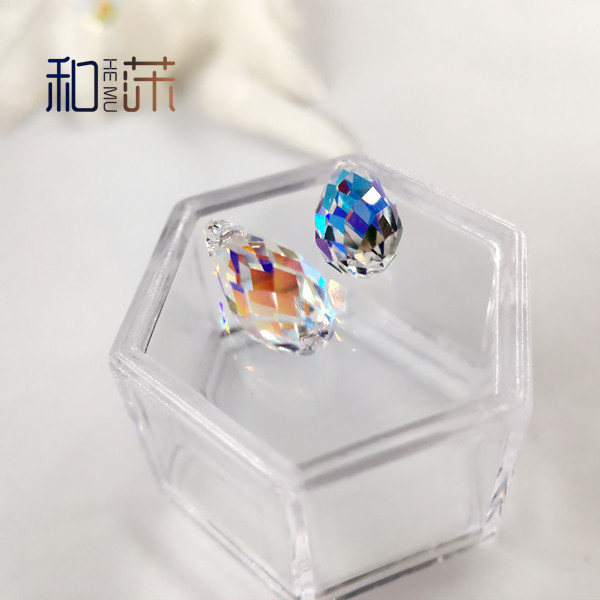 奥地利进口施华洛元素水晶 6010立体水滴吊坠 ab彩 diy饰品配件
