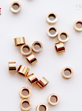 美国14KGF包金注金持久保色包珠定位珠钢丝线端头收尾diy饰品配件