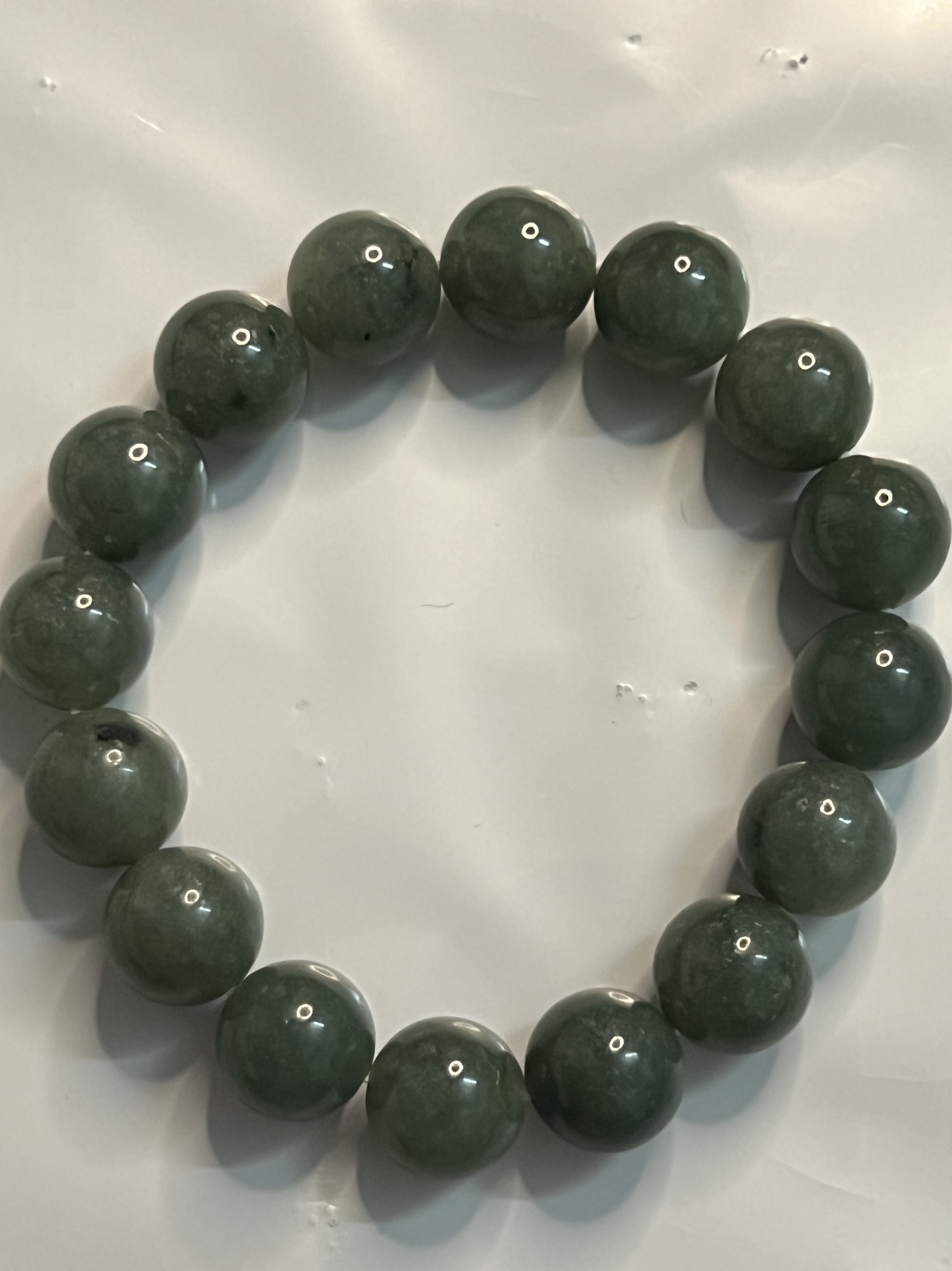 乌鸡手串糯冰种