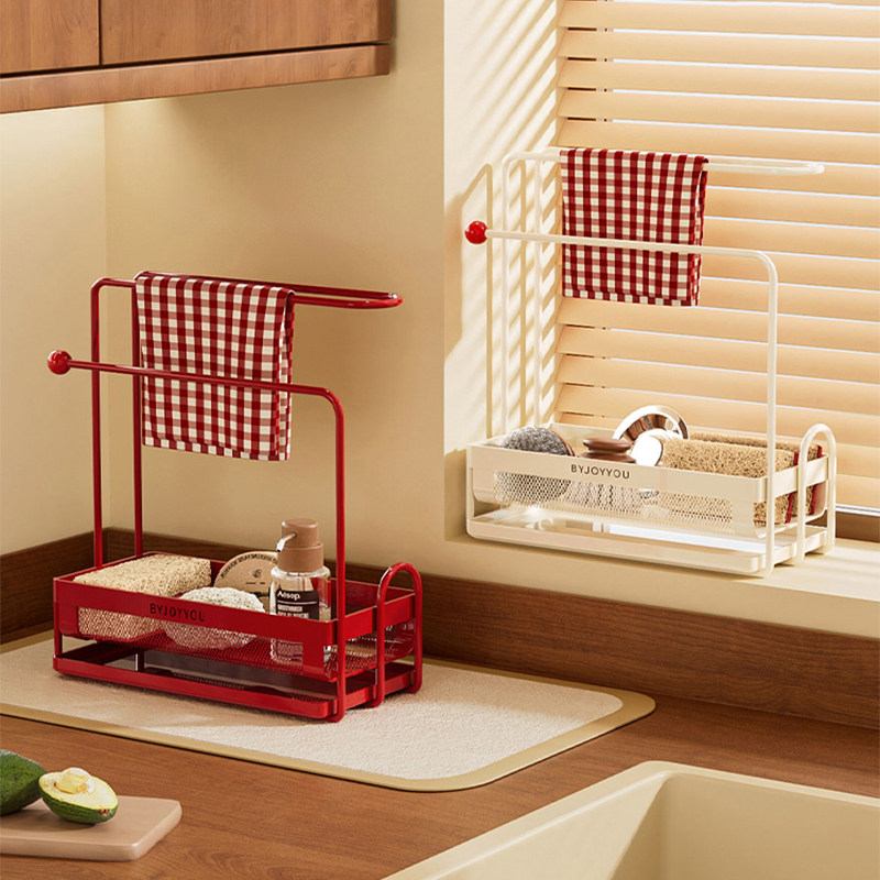 厨房水槽抹布架海绵洗碗布沥水架收纳架子水槽置物架台面沥水架,厨房/烹饪用具,抹布架/厨房清洁收纳架,淘宝优惠券,粉丝福利购,淘宝优惠卷