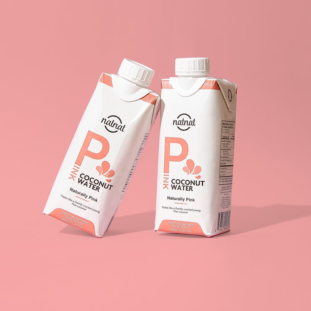 泰国进口natnat粉红椰子水椰子汁饮料 330ml