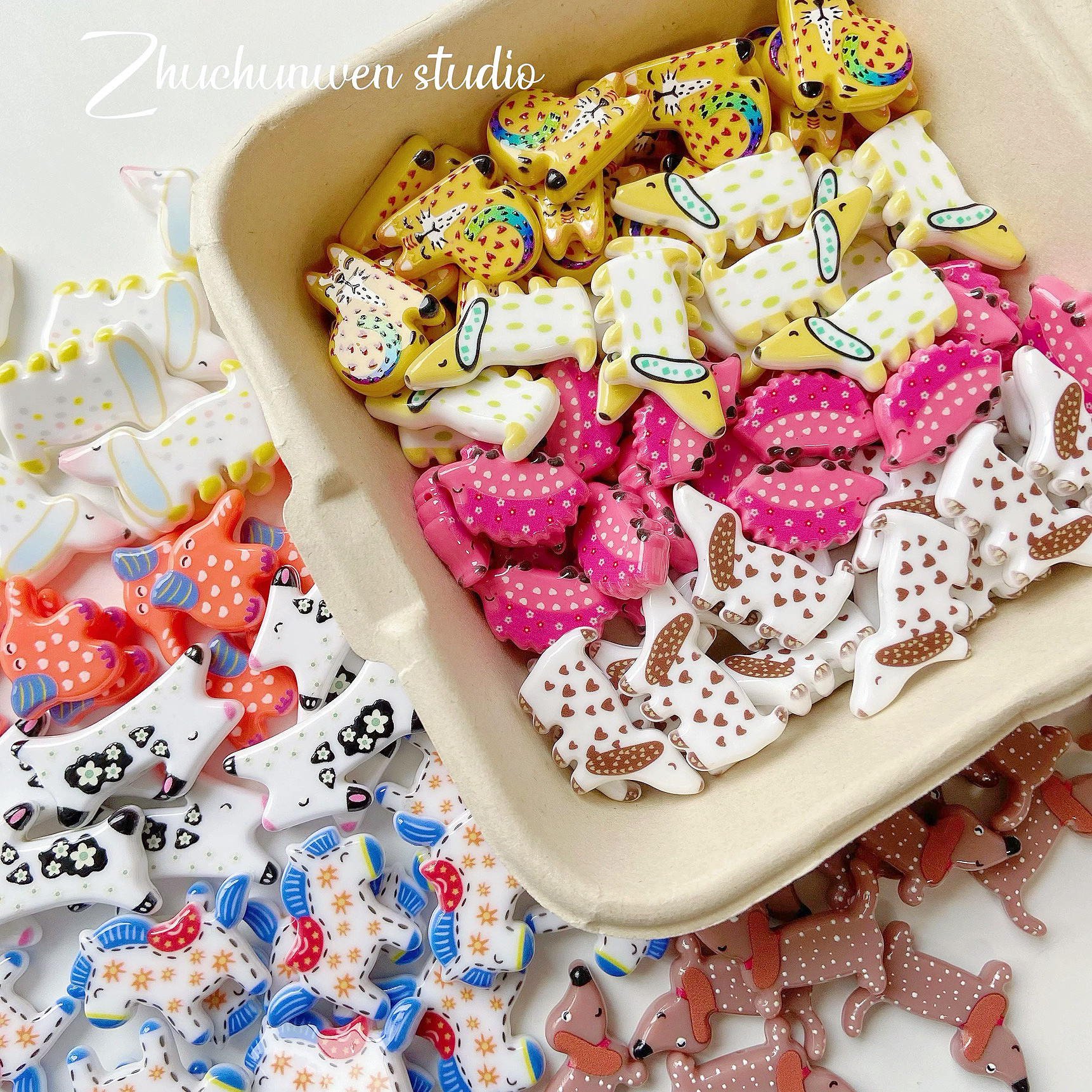 亚克力动物趣味刺猬小狗狐狸小马