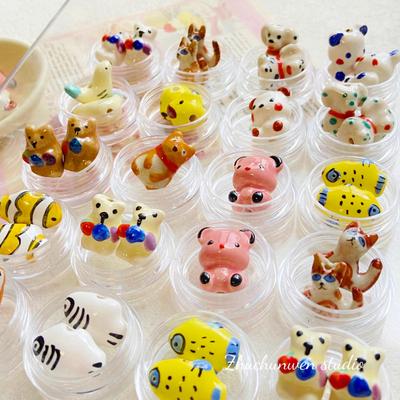 其他陶瓷小熊胖胖鱼虎斑猫