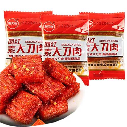 顺天缘散称网红素大刀肉香辣辣条独立小包校园休闲耐吃的儿时味道