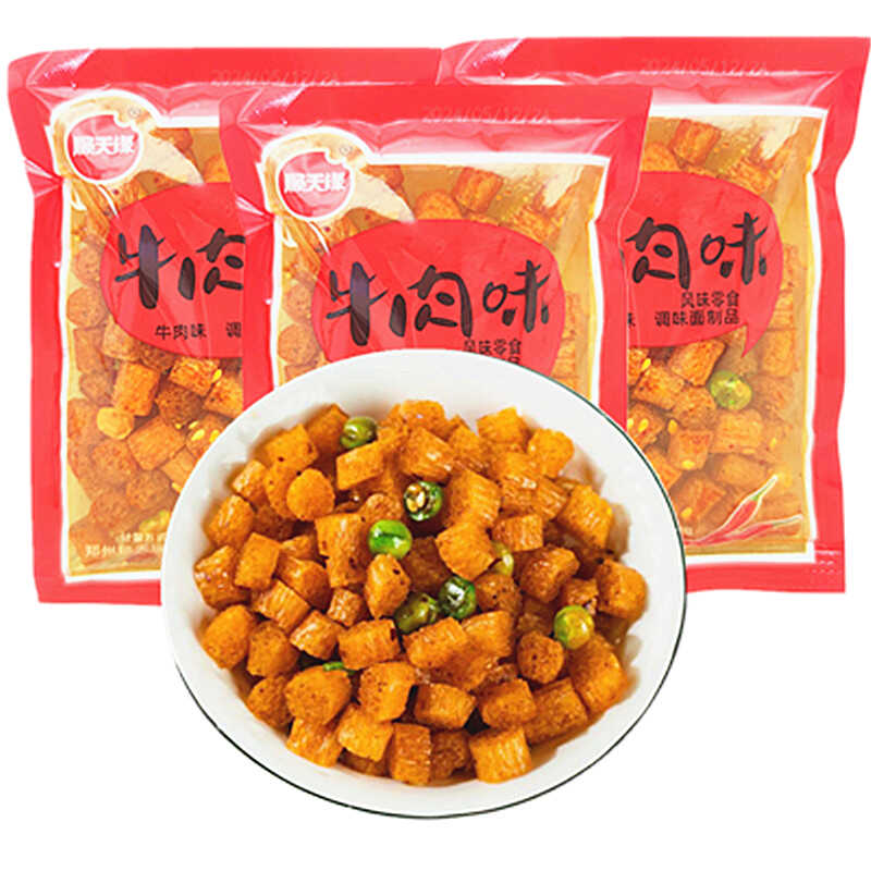 顺天缘牛肉味调味面制品怀旧零食辣条辣片面筋零食小吃下酒菜食品