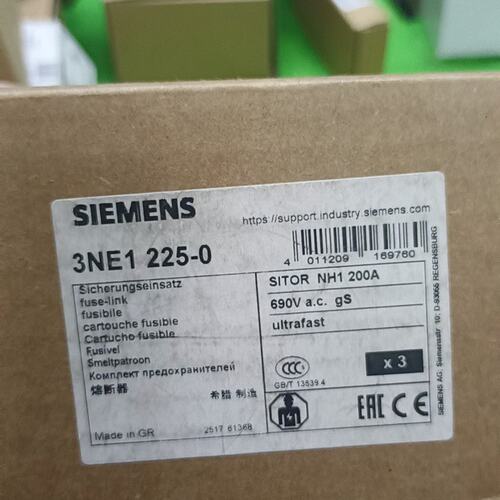 【全场5折起】全新西门子熔断器3NE1 225-0，SITOR NH1 2