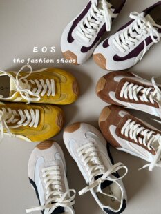 EOS爆款老爹鞋新款网面透气撞色休闲运动鞋9210-21清版米36