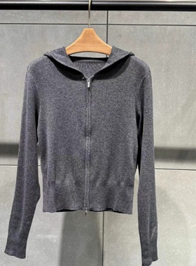 MM商场同款冬季新款时尚百搭连帽针织开衫女5FA132471/5F8232471