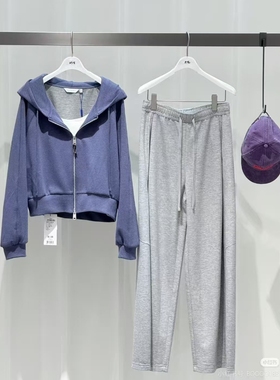 麦麦同款2026春季新款宽松休闲纯色连帽长袖卫衣开衫女4H2111261