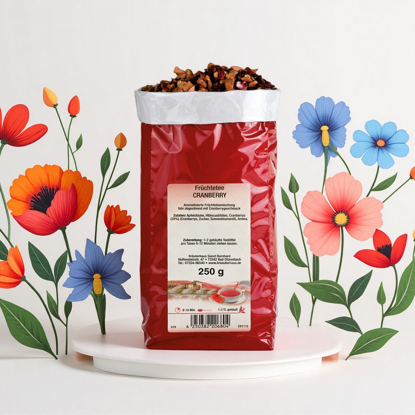 德国原装Sanct天然蔓越莓茶VC小红莓花果茶美容美白250g