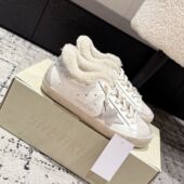 内增高休闲鞋 25新款 皮毛一体毛毛鞋 加绒板鞋 秋冬星星脏脏鞋 小脏鞋