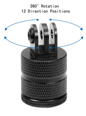适用GoPro 11/109/8/7/6 360度旋转底座金属支架转接头固定座