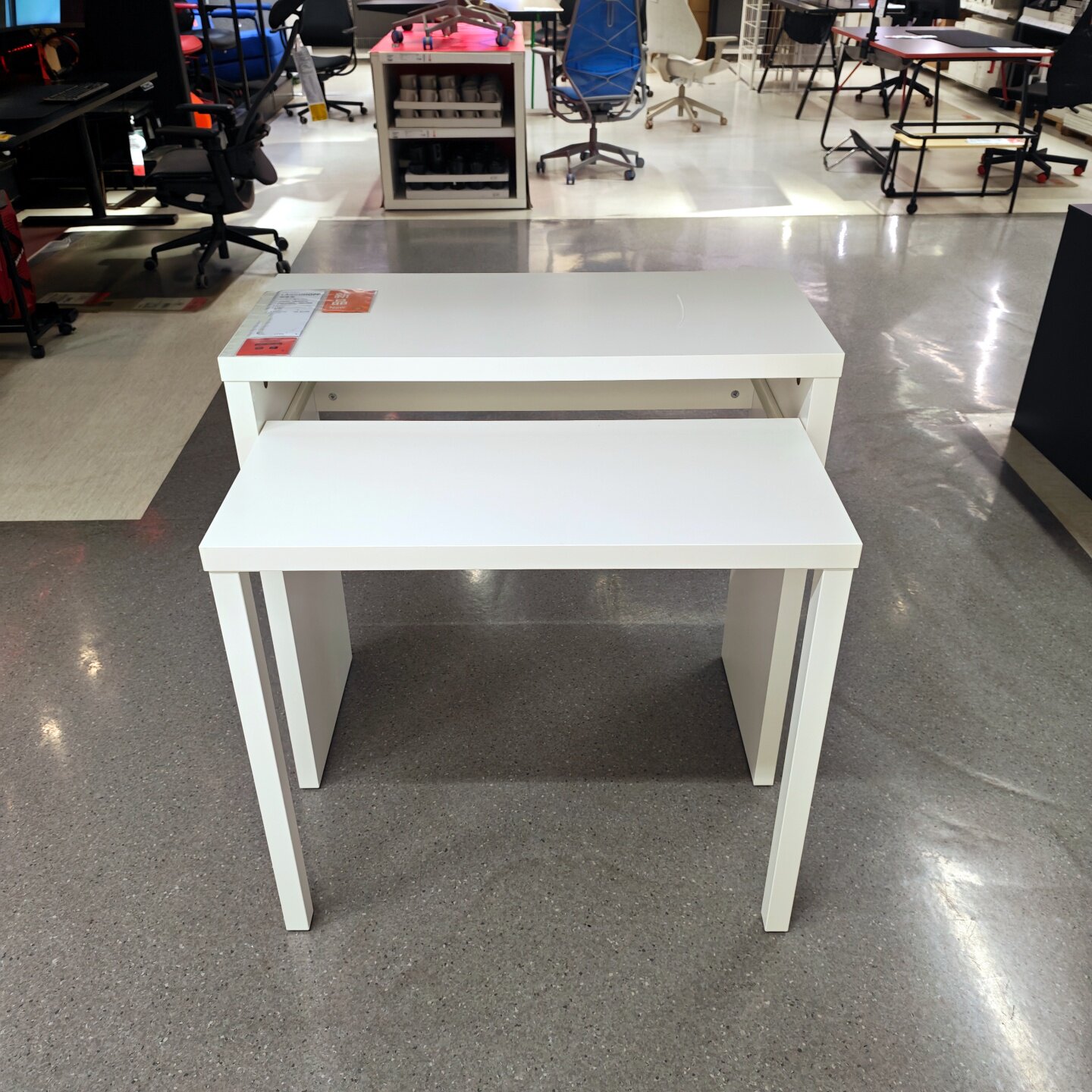 宜家代购朗霍普桌子拉出式桌子书桌学习桌子办公电脑桌