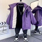 男孩棉服 宝宝棉袄加厚冲锋衣儿童冬季 男童加绒外套秋冬装 2026新款