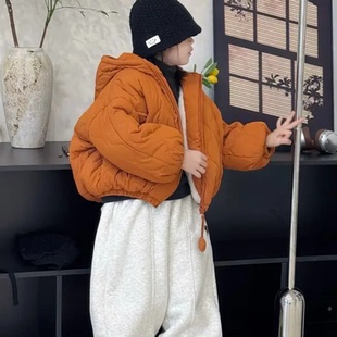韩系儿童冬季新款棉衣女宝连帽面包服中小童夹棉棉服保暖潮