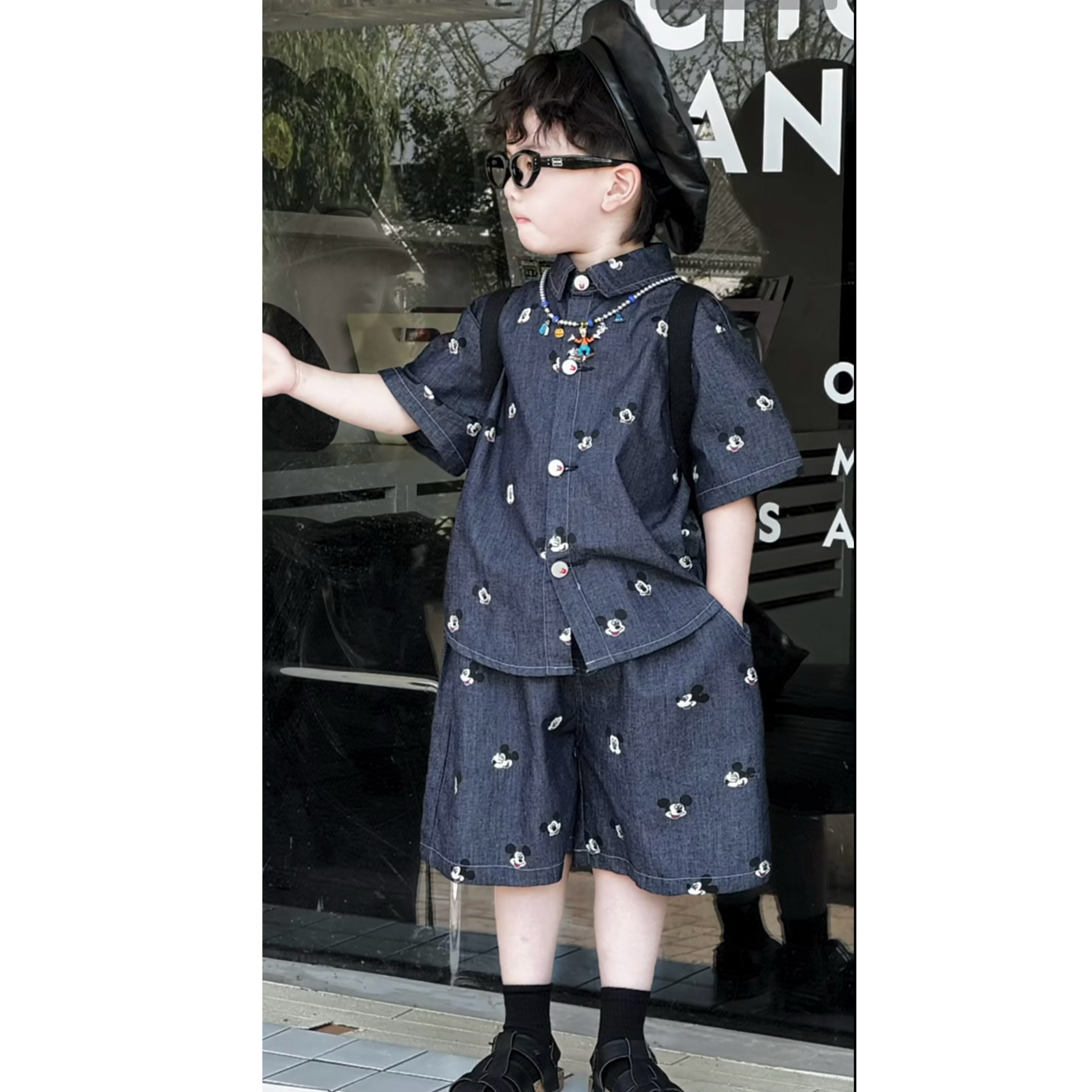 男童套装夏装2026新款酷帅儿童牛仔两件套宝宝衣服夏季洋气小童装