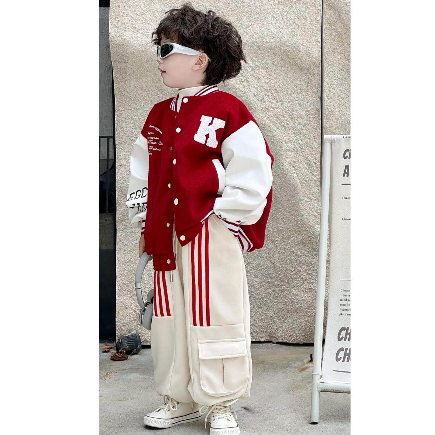 男童棒球服套装秋季新款儿童韩版拼色外套中小童宽松休闲裤两件套,童装/婴儿装/亲子装,套装,淘宝优惠券,粉丝福利购,淘宝优惠卷