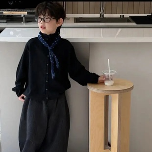 儿童套装春秋季2026新款秋韩版洋气针织毛线开衫百搭西装裤两件套