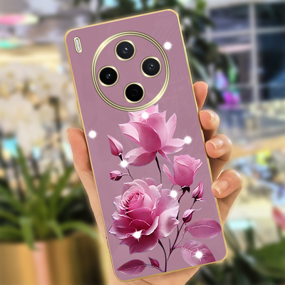 优雅玫瑰适用于VIVOy500pro手机壳电镀V2516A硅胶软壳防摔保护壳