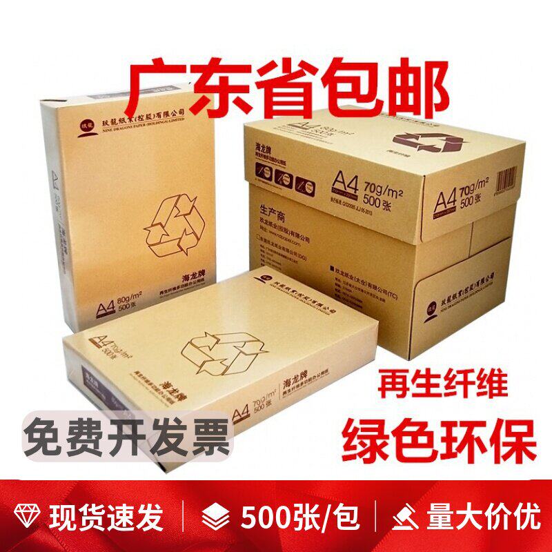 A4打印纸海龙复印纸70克80g天章乐活白纸500页/包双面草稿纸整箱