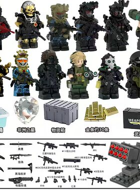 三角洲行动赛伊德BOSS威龙腐蚀金玫瑰蛟龙积木人仔益智拼装玩具