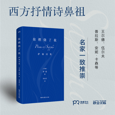 你燃烧了我 萨福诗集 丝绒布面精装 欲婚姻衰老时间女诗人 抒情诗 安妮卡森 西尔维亚·普拉斯推崇外国诗歌文学 北京联合出版公司
