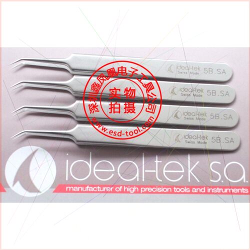 出售 瑞士ideal-tek高精密镊子5B.SA弯尖头镊子 不锈钢镊子 细胞