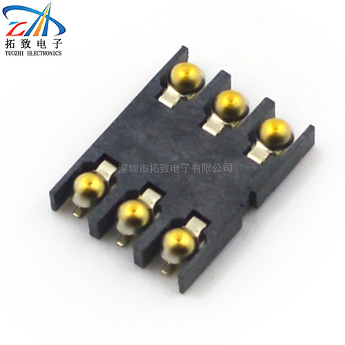 厂家直销手机sim卡座 简易式SIM CARD 6PIN H=1.5 PH=2.54