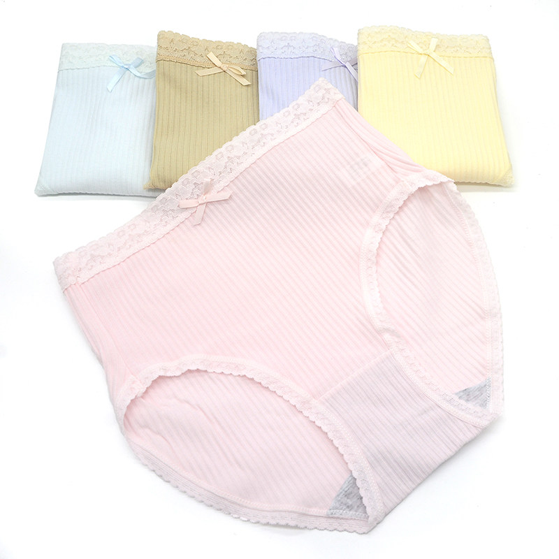 女士内裤女纯棉高中全棉抗菌少女日系大学生中腰蕾丝高腰三角短裤,女士内衣/男士内衣/家居服,女三角裤,淘宝优惠券,粉丝福利购,淘宝优惠卷