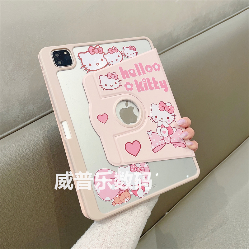 KT猫360旋转支架适用ipadair5保护套10.9寸亚克力笔槽2025新款A16苹果air7第8代10.2平板pro11防摔4硬壳mini6