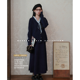 心动Miu系 新品 娜娜 秋季 休闲上衣半裙 孕期穿搭孕妇套装 猫单