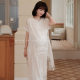 孕期穿搭孕妇连衣裙圆领流苏长裙气质夏季 娜娜 洛可白日 猫单