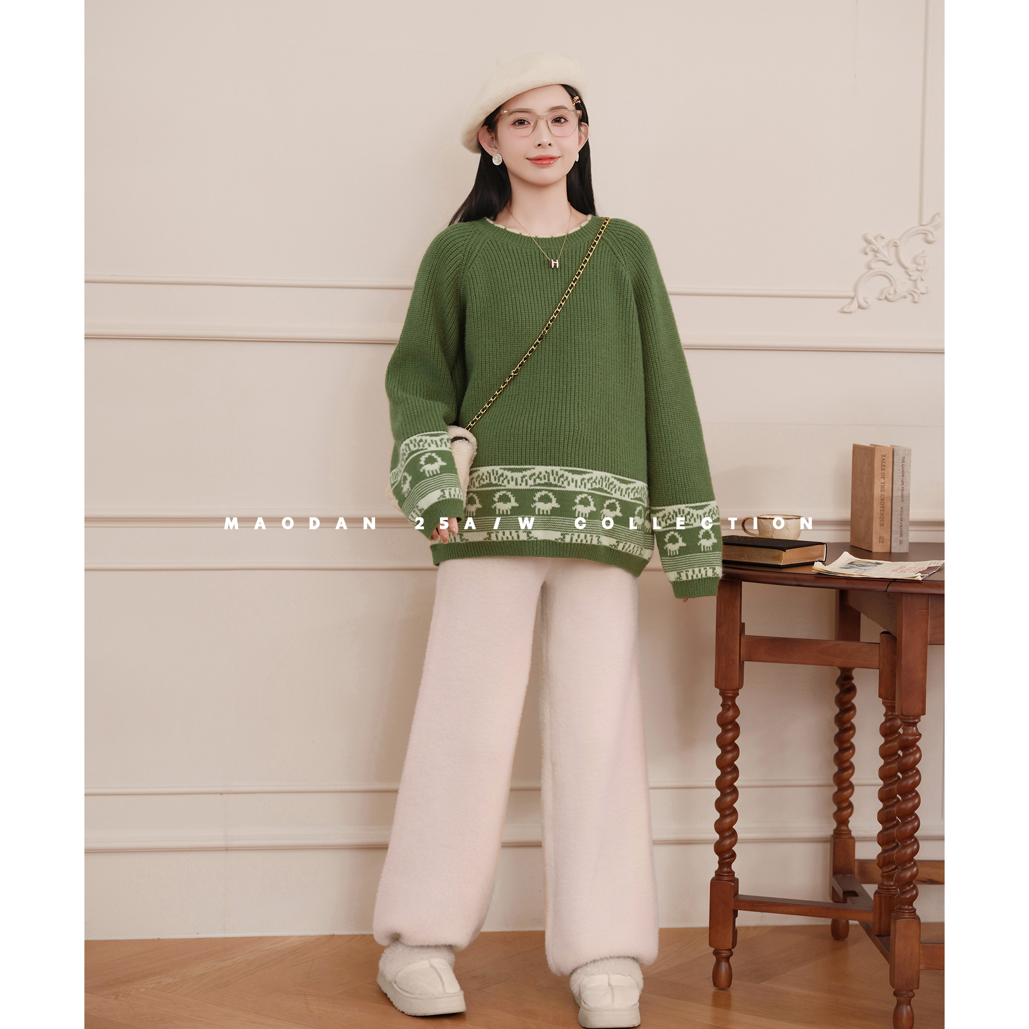 猫单【绿野绒绒】娜娜的孕期穿搭孕妇装冬季新品减龄时尚毛衣裤子,孕妇装/孕产妇用品/营养,套装,淘宝优惠券,粉丝福利购,淘宝优惠卷